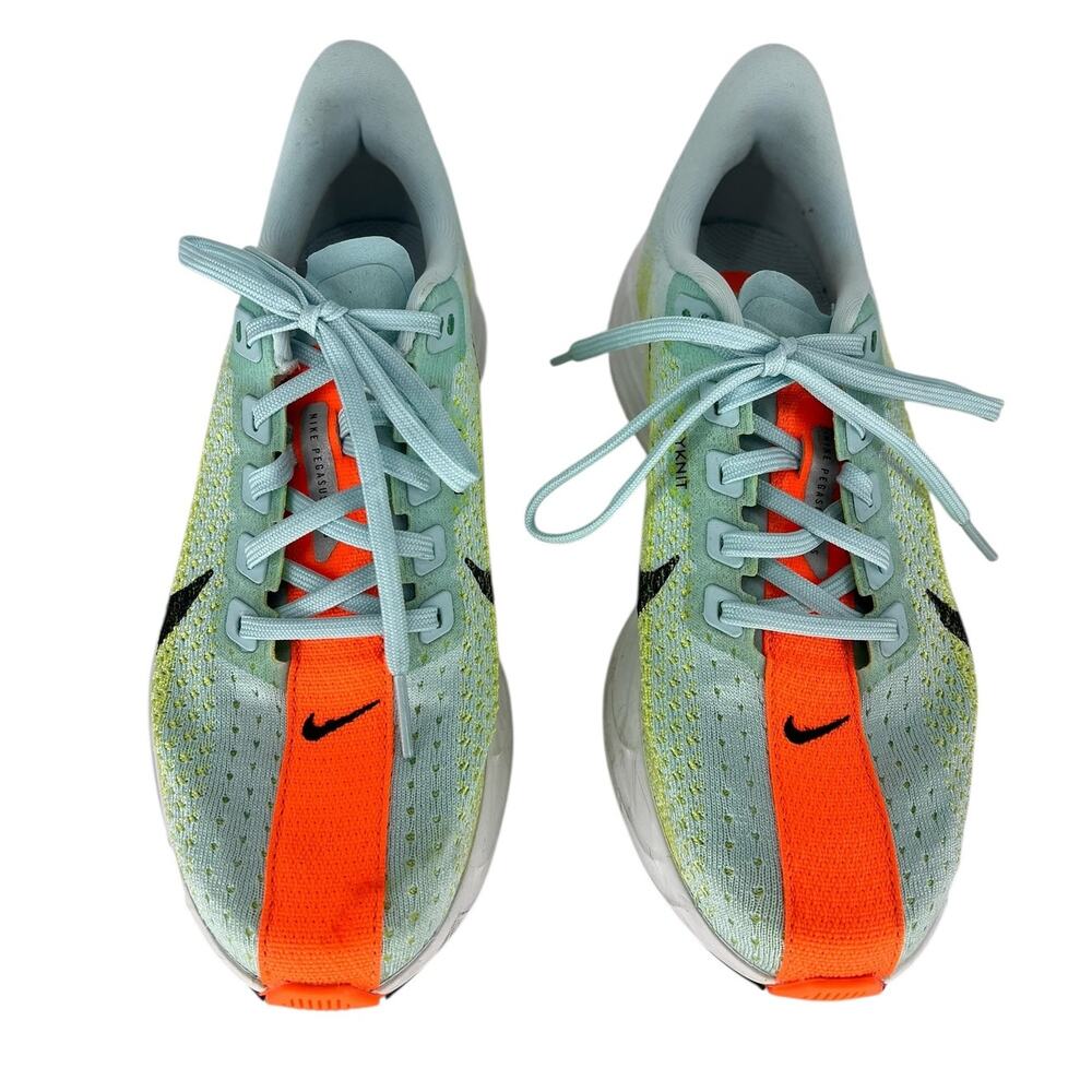 Nike Women's ZoomX Running Shoe - Light Blue, Lime, Orange, Black, White - Picture 5 of 13
